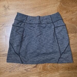 Athleta Grey Built in Shorts Mini Skirt